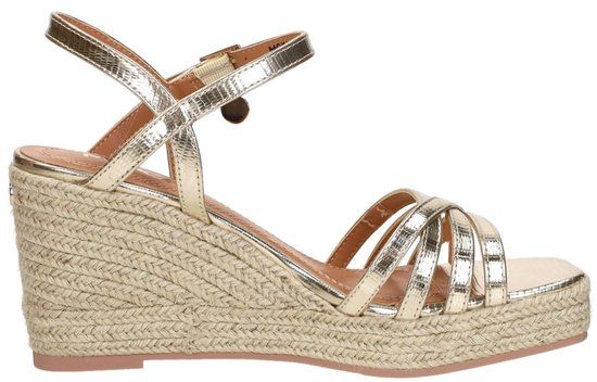 Mexx Noemi Pakina Sandalen - Sleehak - Dames - Goudkleurig - Maat 41