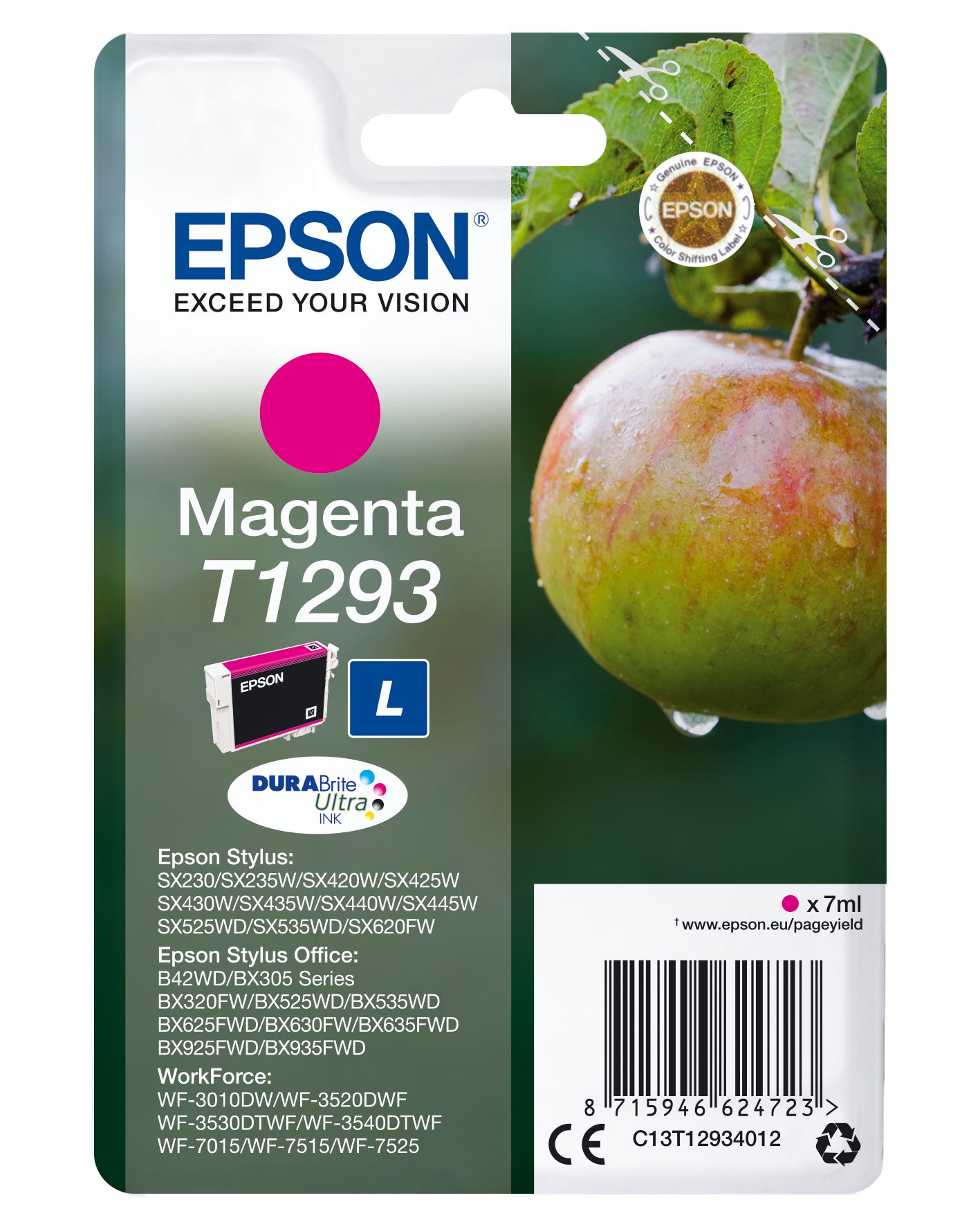 Epson T1293 - Magenta - Inktcartridge - 7 ml - 378 pagina's
