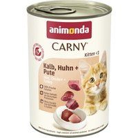 animonda Carny natvoer voor kittens katten Kalf, kip en kalkoen 48x400 g