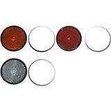 IWH 920980 Reflector rond voor lijmen of schroeven, geel, aantal 10