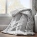 Catherine Lansfield Downstairs Cosy Diamond Faux Fur Soft 130x170cm Deken Throw Silver Grey