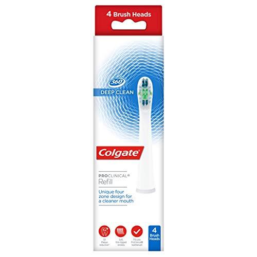 Colgate 360 ProClinical Deep Clean opzetborstels voor tandenborstels, 4 stuks