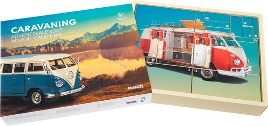 Franzis VW Bulli Caravaning Adventskalender Plastic Modelbouwpakket - 1:24