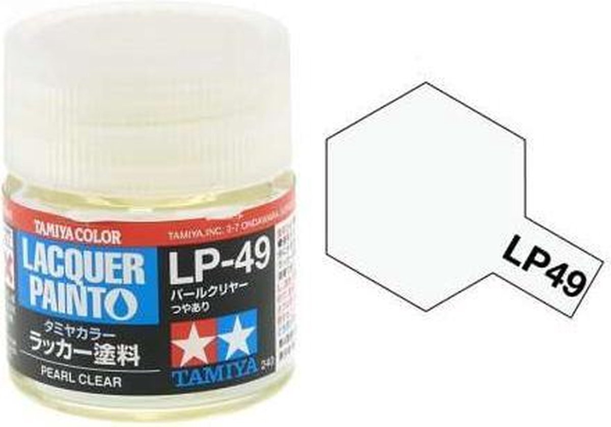 tamiya LP-49 Pearl Clear Varnish - Gloss - Lacquer Paint - 10ml Verf potje