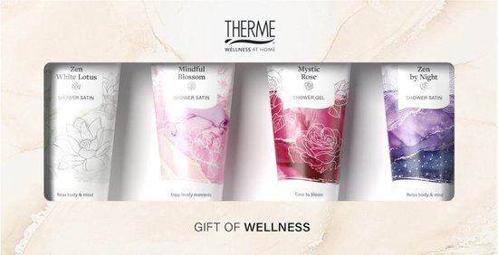 Therme geschenkset Foaming shower gel en satin 4*75 ml