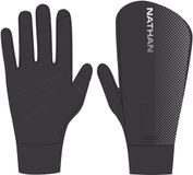 Nathan Convertibele Reflecterende Handschoenen HyperNight Zwart/Geo XL