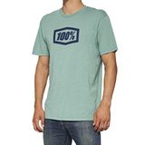 100% CASUAL Icon Short Sleeve Tee Ocean Blue Heather, M