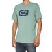 100% CASUAL Icon Short Sleeve Tee Ocean Blue Heather, M