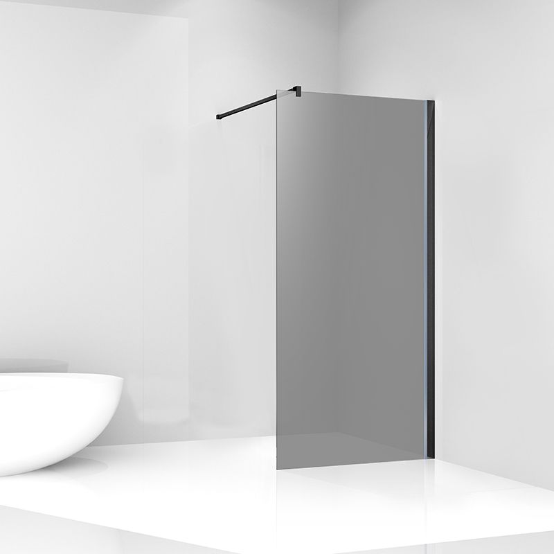 Badkamerplanet Douchewand Rookglas Easy Clean Anti Kalk 80x200 cm Mat Zwart
