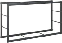 vidaXL Haardhoutrek - 110x30x61 cm - Staal - Zwart
