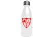 Sevilla - Bouteille d'eau en acier, Tambour, Gourde de terrain, Fermeture hermétique, Couleur blanche, Bouclier Sevilla FC, Produit officiel (CyP Brands)
