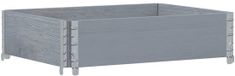 vidaXL Plantenbak 80x60 cm massief grenenhout grijs