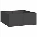 vidaXL Plantenbak - 100x100x40 cm - Staal - Zwart