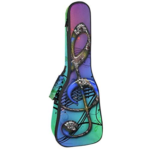 Mersov Tenor Ukulele Gigbag Waterdichte Ukelele Case Gewatteerde Rugzak, Geweldig voor Sopraan Concert (21/23/24") Muziek Kleurrijk