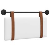 vidaXL - Hangend hoofdbord - Wit - Antiek - PU
