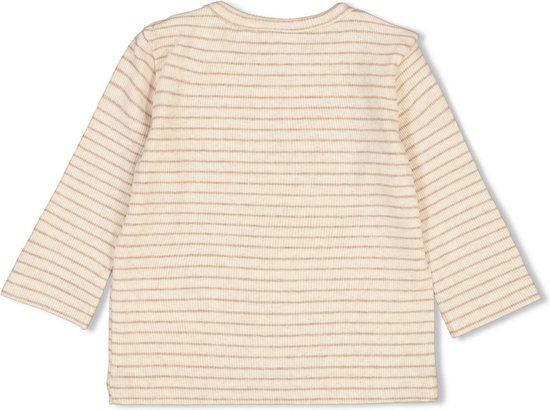 Feetje Longsleeve rib met streep Taupe melange - The Magic is in You