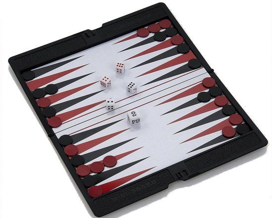 Philos Backgammon Reisset Magnetisch Etui - Reisspel - Kunststof - Unisex