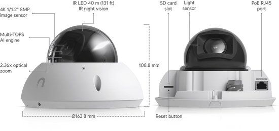 Ubiquiti G6 Pro Dome IP-beveiligingscamera