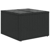 vidaXL 4-delige Loungeset met Kussens, Poly Rattan, Zwart