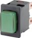 Marquardt 1687.1104 Interrupteur à pression 250 V/AC 16 A 2x on/off Continu Vert (l x l) 21 mm x 15 mm IP40 1 pièce(s)