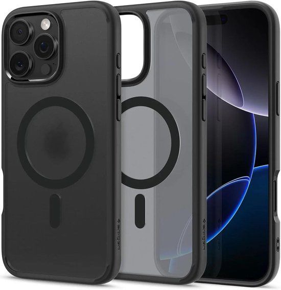 Spigen Ultra Hybrid (MagFit) mobiele telefoon behuizingen 16 cm (6.3") Hoes Zwart