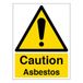 V Safety Veiligheidsbord, zelfklevend, vinyl, 200 x 300 mm, motief asbest