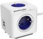Powercubes Allocacoc PowerCube Extended Stekkerdoos - NL/DE (Type F) - 4 stekkers en 2 USB-poorten - 1,5 m kabel - Wit/Blauw