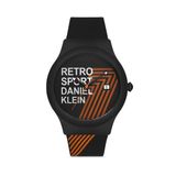 Daniel Klein DK.1.12867-3 Montre - Analogue - Homme - Bracelet en silicone - Noir - Orange