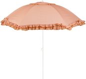 Mica Decorations Kantelbare Parasol met Ruches - Stokparasol 238 x Ø195 cm - Tuin of Balkonparasol - Polyester, Staal - Perzik