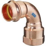 Aquagas Raccord Coudé En V Hs 18 Mm X 1/2 Pouce 4526018012 En Cuivre, Angle De 90°, Filetage Femelle, Raccord À Pression Pour Gaz Et Eau