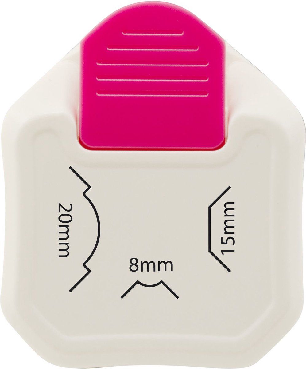 Vaessen Creative 3-in-1 Label Hoekpons - Wit