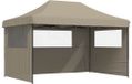 vidaXL Partytent - 292 x 440 x 315 cm - Taupe - Oxford Stof