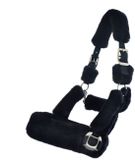 Kavalkade Reizende halster voor paard met teddy fleece - Cob - Zwart