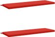 vidaXL Coussins de banc SOEST 2 pièces 100% Polyester Rouge 140 x 50 x 5 cm