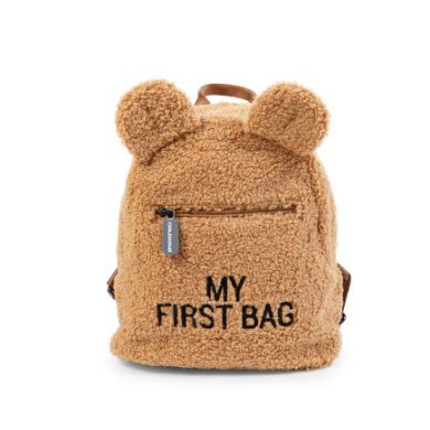 Childhome Kinderrugzak Mijn First Zak Teddy beige - Nylon - Unisex