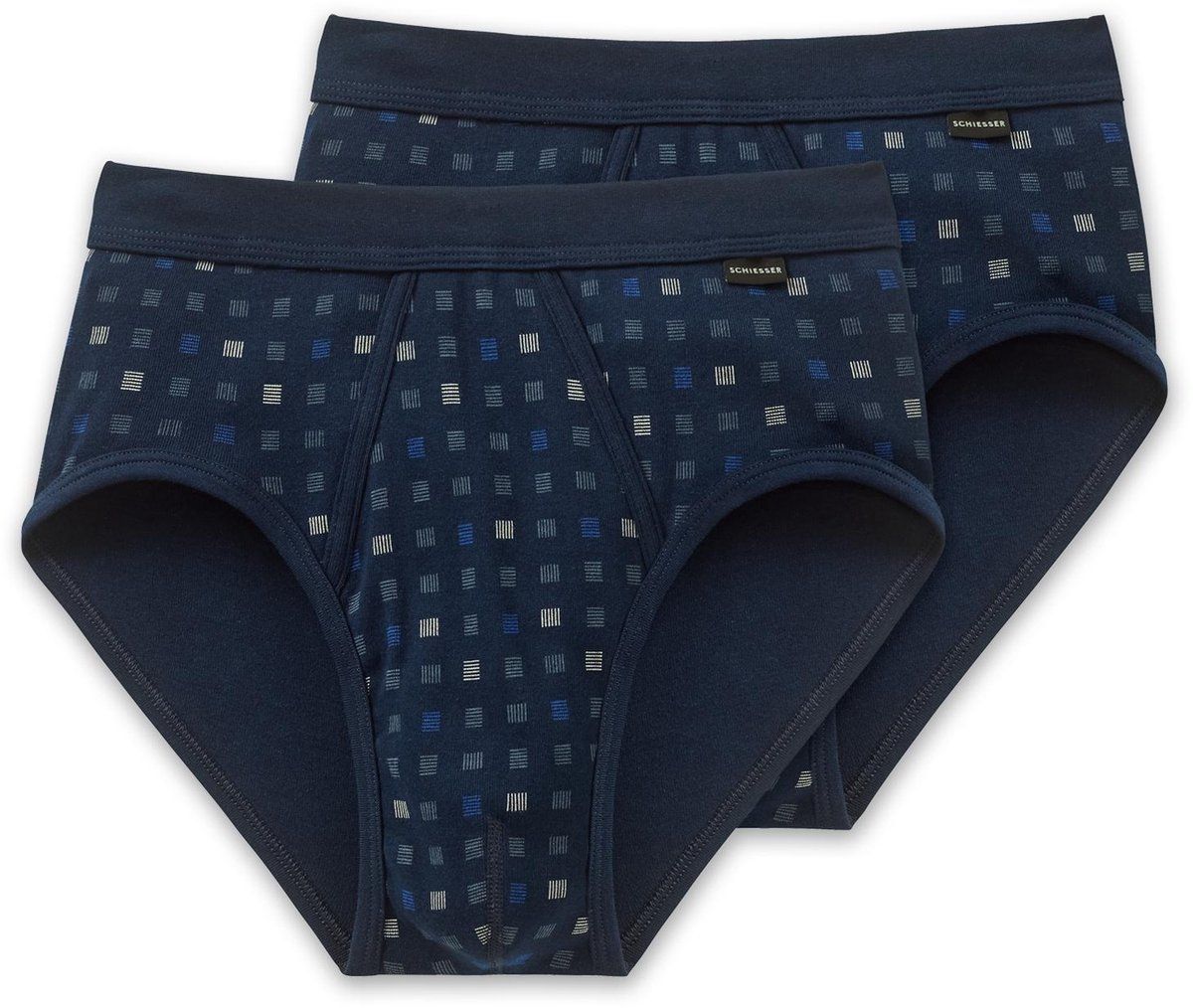 Schiesser Cotton Essentials Heren Slip - 2P - Navy - Maat M