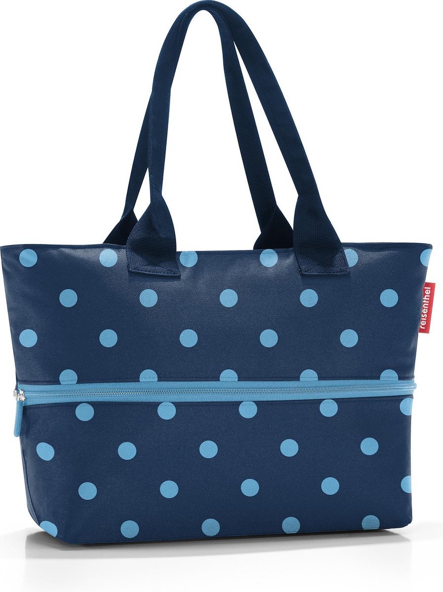 reisenthel Shopper E1 Shopper Schoudertas - 12L - Mixed Dots Blue Blauw