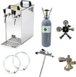 ich-zapfe Complete biertapset – Kontakt 40 biermachine, 2-regelige bierpomp, 50 liter/h, professioneel (KEG 2: adapter 5 liter, KEG:Type A)