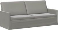 vidaXL 3-zits bank Lichtgrijs fluweel 190 x 81 x 82 cm