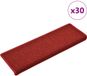 vidaXL - Trapmatten - 30 stuks - 65x21x4 cm - Rood - Rechthoekige rand