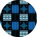 Bonateks, Ronde digitaal bedrukte muismat, antislip onderkant, voor kantoor en thuis, diameter: 22 cm