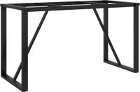 vidaXL Eettafelpoten O-frame 140x60x73 cm staal Zwart