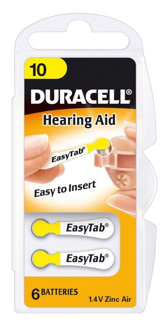 Duracell Hearing Aid DA10 Batterijen - 6 stuks