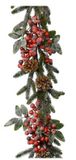 Kaemingk Guirlande bessen l9b15h176cm grn/rd