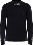 Craft Progress Baselayer Crewneck Longsleeve Kinder Shirt - Unisex - Zwart - Maat 134