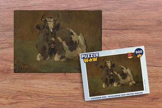 MuchoWow Puzzel koe - Schilderij van Anton Mauve - Legpuzzel - Puzzel 500 stukjes - Sinterklaas cadeautjes - Sinterklaas voor grote kinderen