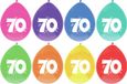 Haza-Witbaard Ballonnen - 70 jaar - 30 cm - 8 stuks