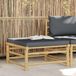 Maison Exclusive - Chaise de jardin avec repose-pieds, coussins gris foncé, bambou