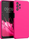 kwmobile telefoonhoesje geschikt voor Samsung Galaxy A32 5G - Hoesje met siliconen coating - Smartphone case in neon roze