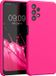 kwmobile telefoonhoesje geschikt voor Samsung Galaxy A32 5G - Hoesje met siliconen coating - Smartphone case in neon roze